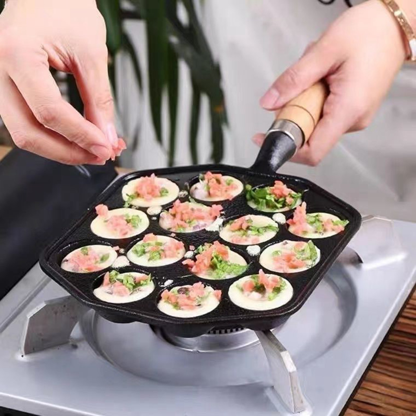 14 fori Takoyaki Pan antiadere - Takoyaki Grill Plate recensione e prezzo